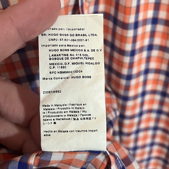 Hugo Boss Sharp Fit Button Down Sz 16, 32/33 - Picture 6 of 6